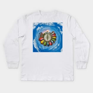 Beach Huts At Blyth Kids Long Sleeve T-Shirt